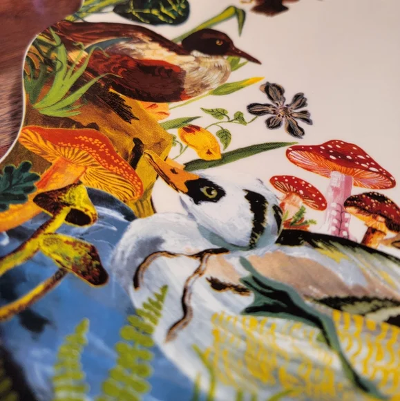 NWT Anthropologie Nathalie Lete Marais Ducks Serving Scalloped Edge Platter